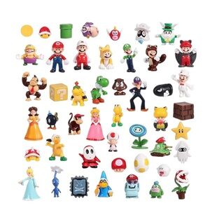 Mario & Luigi Figures/48 PCS SET/Yoshi & Bros Action Figures/1.5"-2"
